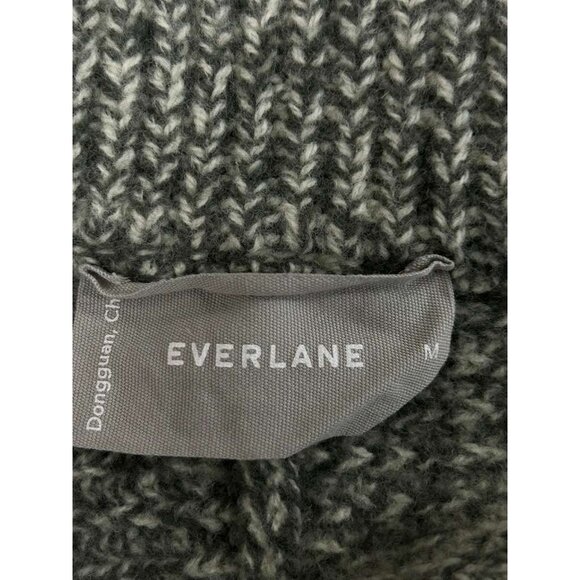 Everlane GIRLS M Half-Zip Chunky Knit Sweater 100% Wool Sweatshirt Pullover - Picture 3 of 10